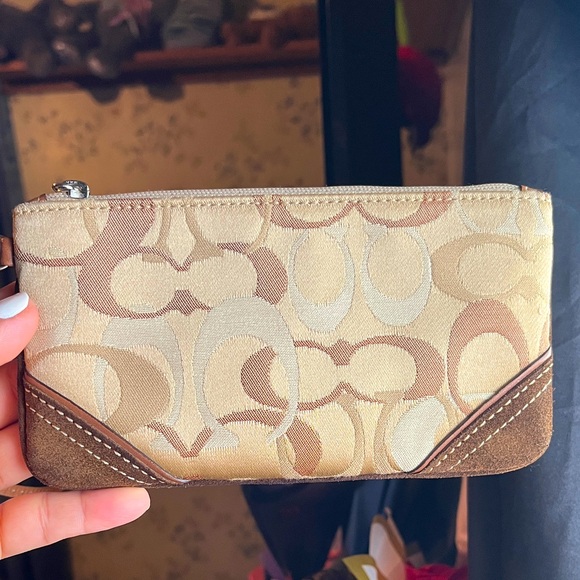 Coach Signature Optic Wristlet - Picture 1 of 4